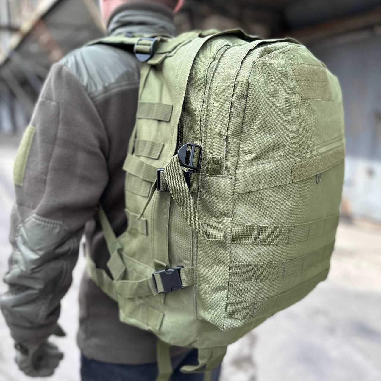 Військовий рюкзак Олива, тактичний армійський великий рюкзак. Хакі. 35 літрів, фото 1