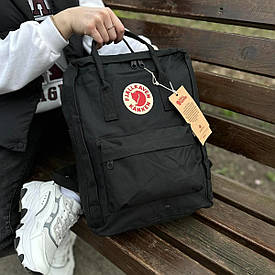 Чорний міський рюкзак, сумка Fjallraven Kanken Classic, канкен-класик. 16 L