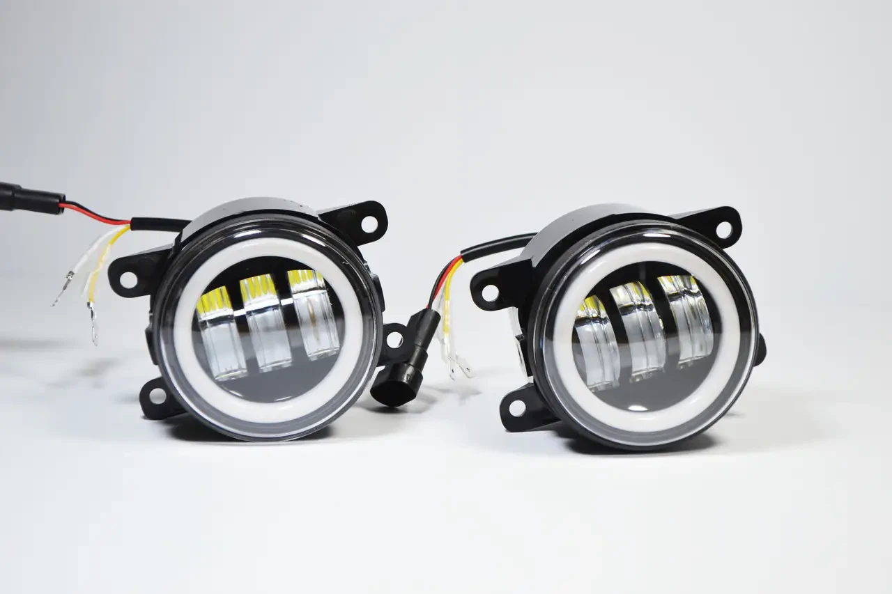 Комплект протитуманні фари Renault Captur Traffic 3 Duster Kangoo Fluence Megane кільця led drl туманки, фото 1