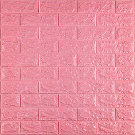 3D панель самоклеюча цегла Рожевий 700х770х7мм (004-7) SW-00000057