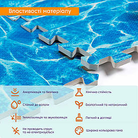 Підлога пазл - модульне підлогове покриття 600x600x10мм океан (МР5) SW-00000141