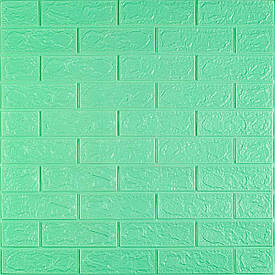 3D панель самоклеюча цегла М'ята 700х770х3мм (012-3) SW-00000233