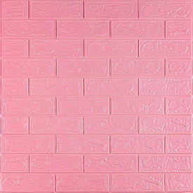 3D панель самоклеюча цегла Рожевий 700х770х3мм (004-3) SW-00000231