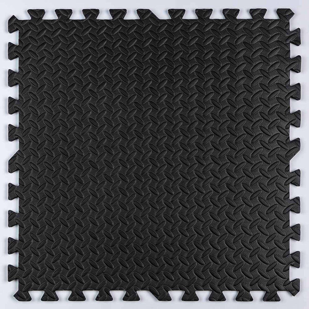 Підлога пазл - модульне покриття для підлоги чорне 600x600x10мм (МР15) SW-00001169