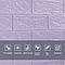 Самоклеюча 3D панель під світло-фіолетову цеглу 3080x700x3мм SW-00001758, фото 5