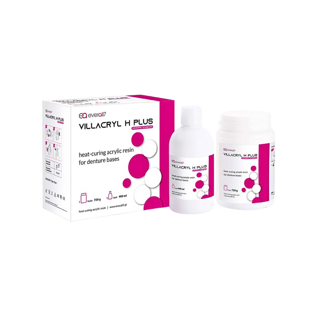 Villacryl H PLUS (Віллакрил Аш плюс) Колір - V4, Матеріал для базисних протезів гарячої полімеризації, 750г порошок + 400мл