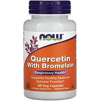 Quercetin with bromelain NOW (60 вег капсул)