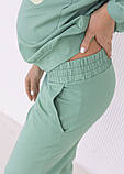 Зелені спортивні штани - джогери для вагітних трикотаж двонитка S, фото 3