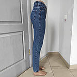 Джинси Focus жіночі МОМ котон щільні висока посадка 25 сині, фото 3