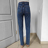 Джинси Focus жіночі МОМ котон щільні висока посадка 25 сині, фото 4