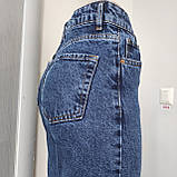Джинси Focus жіночі МОМ котон щільні висока посадка 25 сині, фото 5