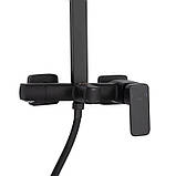 Душова система для кабіни Qtap Capricorn на три споживачі (з виливом) 53103KNB Black Matt, фото 3