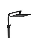 Душова система для кабіни Qtap Capricorn на три споживачі (з виливом) 53103KNB Black Matt, фото 4