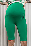 Трикотажні велосипедки легінси для вагітних зелені S, фото 8