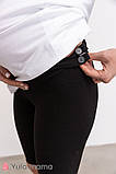 Чорні велосипедки легінси для вагітних трикотажні в рубчик S, фото 5