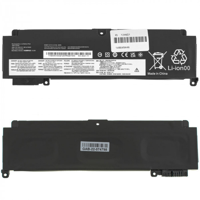 Аккумулятор LENOVO 01AV462 (ThinkPad T460s, T470s) 11.4V 2000mAh 23Wh Black (SB10F46474)