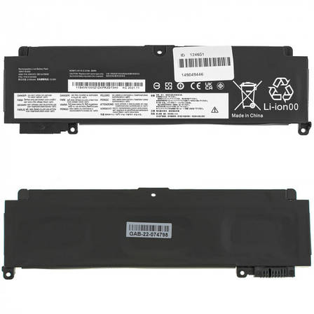 Аккумулятор LENOVO 01AV462 (ThinkPad T460s, T470s) 11.4V 2000mAh 23Wh Black (SB10F46474), фото 1
