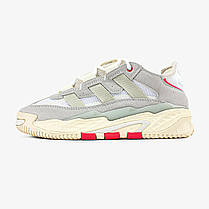 Чоловічі кросівки Adidas Niteball Beige Orange Адідас Найтбол бежеві замша демісезон, фото 4