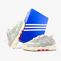Чоловічі кросівки Adidas Niteball Beige Orange Адідас Найтбол бежеві замша демісезон, фото 3