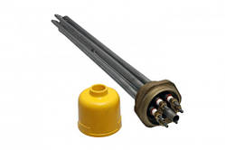 Тен для електричного котла Kawai 1½" 380 В 9 кВт, 3 елементи, заміна для водонагрівача