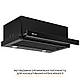Витяжка для кухні WEILOR WT 65 FBL, чорна телескопічна вбудована в шафу кухонна витяжка, 60 см, фото 8