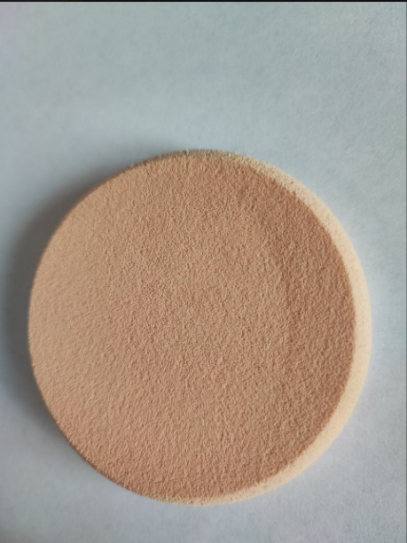 Спонж для макіяжу великий бежевий круглий латекс 707, фото 1