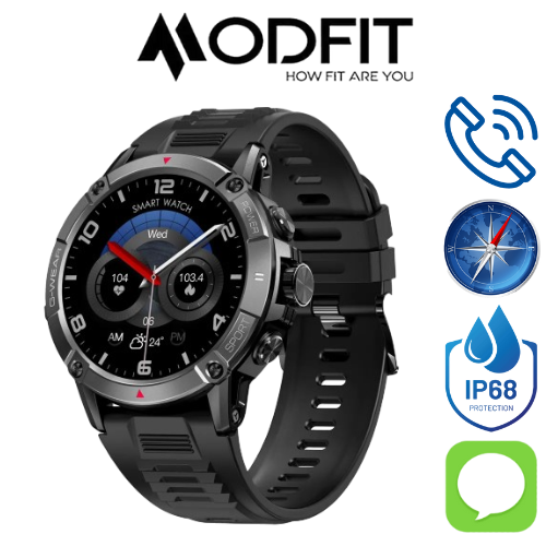 Чоловічий водонепронікний смарт годинник з компасом Modfit Expedition Compass Black