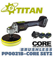 Акумуляторна ротаційна полірувальна машина TITAN PP0021B-CORE