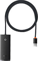USB HUB Baseus Lite Series 4in1 4USB-A 3.0 BS-OH013 (WKQX030101) black 1m