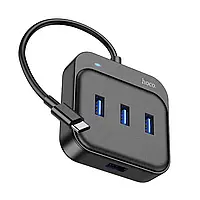 USB HUB converter Hoco HB31 Type-C to 4 USB3.0 0.2m (6931474784865)