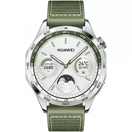 Smart Watch Huawei GT 4 46mm Green (Woven Strap) UA, фото 1
