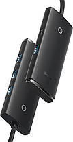 USB HUB Baseus Lite Series 4in1 4USB-A 3.0 BS-OH013 (WKQX030101) black 1m, фото 3