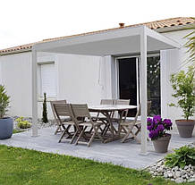 Пристінний садовий павільйон 3х4 м Premium White Gutroof, фото 2