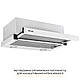 Витяжка для кухні WEILOR WT 65 WH, біла телескопічна вбудована в шафу кухонна витяжка, 60 см, фото 2
