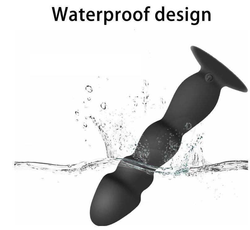 Анальна пробка 10 режимів вібрації з пультом дистанційного керування арт03, фото 1