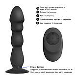 Анальна пробка 10 режимів вібрації з пультом дистанційного керування арт03, фото 6
