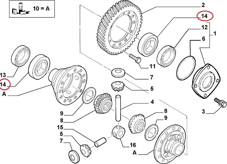 Підшипник диференціала КПП Fiat Ducato 230, Peugeot Boxer, Citroen Jumper (94-02) 1.9/2.0, 9403125379, 312537, фото 1