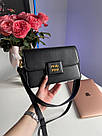 Жіноча сумка Міу Міу чорна Miu Miu Black Shoulder Leather Bag, фото 9