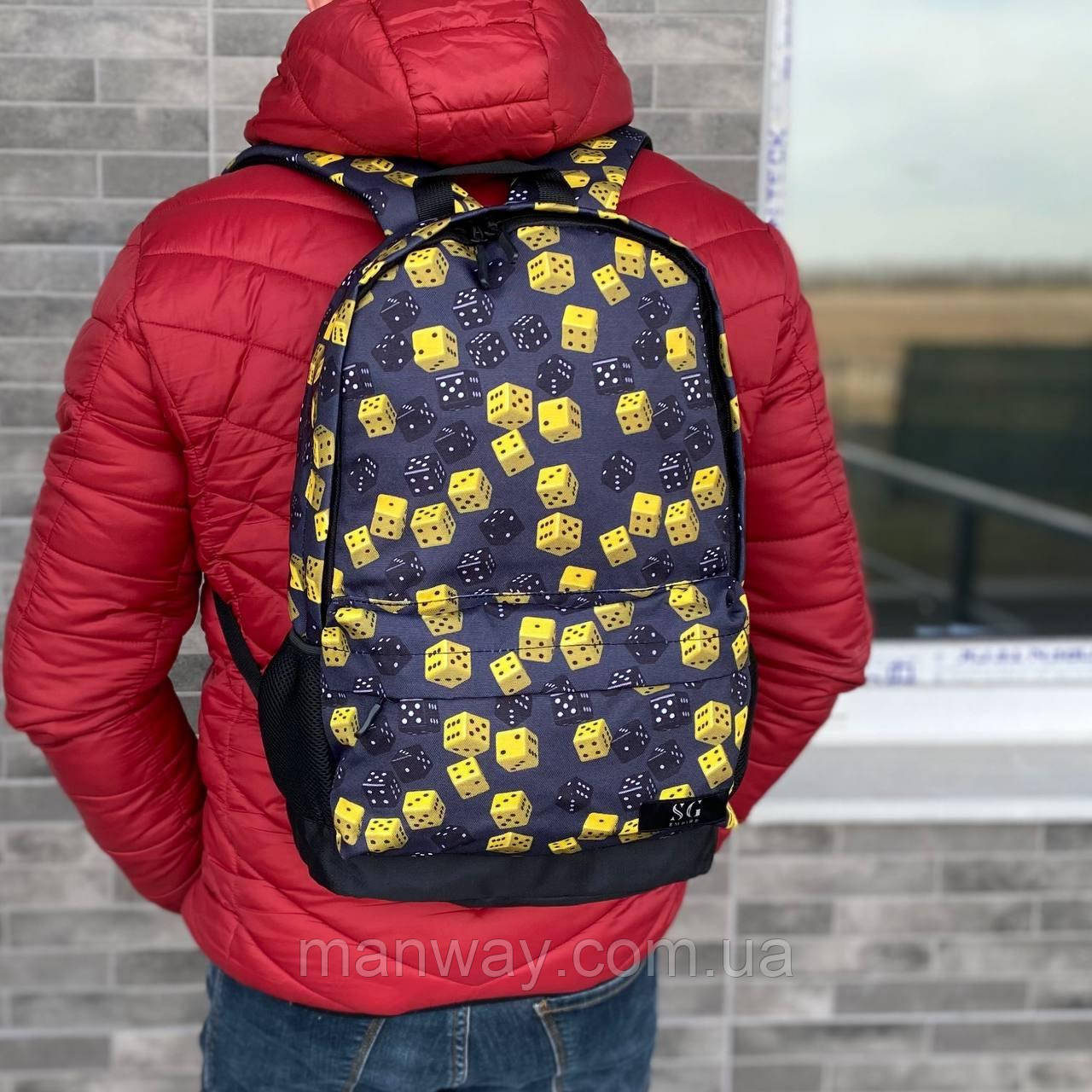 Міський чоловічий жіночий рюкзак портфель спортивний Saturn dice