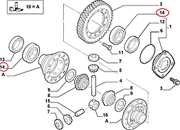 Підшипник диференціала КПП Fiat Ducato 244, Peugeot Boxer, Citroen Jumper (02-06) 2.0/2.2, 9403125379, 312537