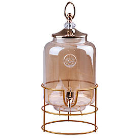 Лимонадник з краном на підставці скляна лимонадниця