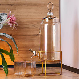 Лимонадник з краном на підставці диспенсер для напоїв лимонадниця