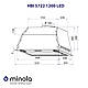 Витяжка на кухню Minola HBI 5722 BL 1200 LED, чорна потужна повновбудована кухонна витяжка, 1200 куб. м., 52 см, фото 9