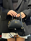 Жіноча сумка Міу Міу чорна Miu Miu Black Leather Top-Handle Bag, фото 10