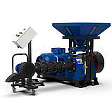 Екструдер ЕГК-500 продуктивність 500-600 кг/година, 55 кВт, з системою зволоження та подрібнювачем, фото 2