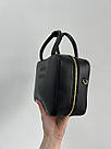 Жіноча сумка Міу Міу чорна Miu Miu Black Leather Top Handle Bag, фото 4