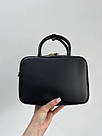 Жіноча сумка Міу Міу чорна Miu Miu Black Leather Top Handle Bag, фото 5