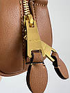 Жіноча сумка Міу Міу коричнева Miu Miu Brown Leather Top Handle Bag, фото 9