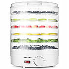 Електросушарка для овочів і фруктів Mozano Food Dehydrator 500 Вт, 6 лотків, біла, Польща, фото 5