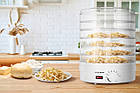 Електросушарка для овочів і фруктів Mozano Food Dehydrator 500 Вт, 6 лотків, біла, Польща, фото 6